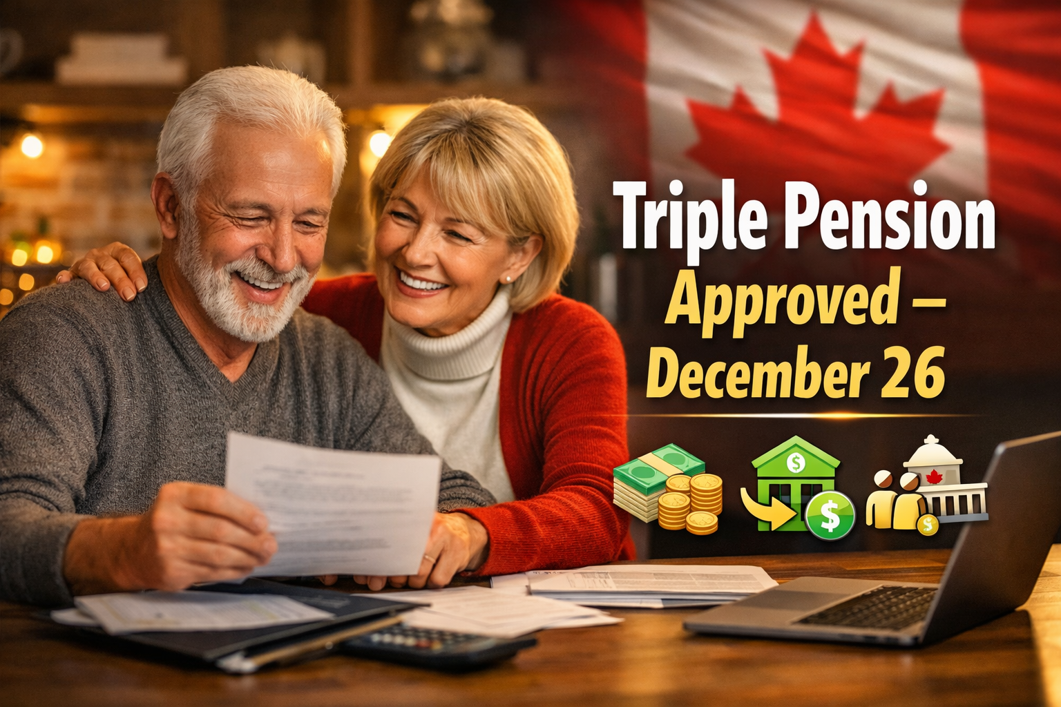 Triple Pension Approved: Canadian Seniors to Get CPP, OAS & GIS Together on December 26, 2025