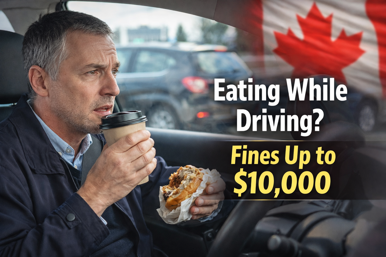 Canada Cracks Down on Eating While Driving With Heavy Fines