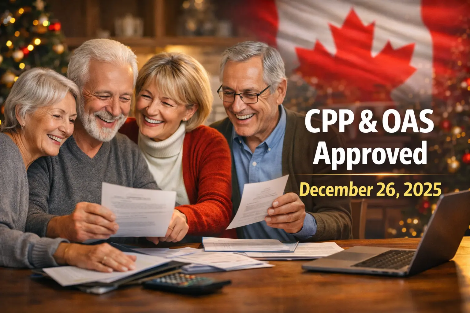 Canada Approves CPP and OAS Boost for Seniors — Direct Deposits Arrive December 26, 2025